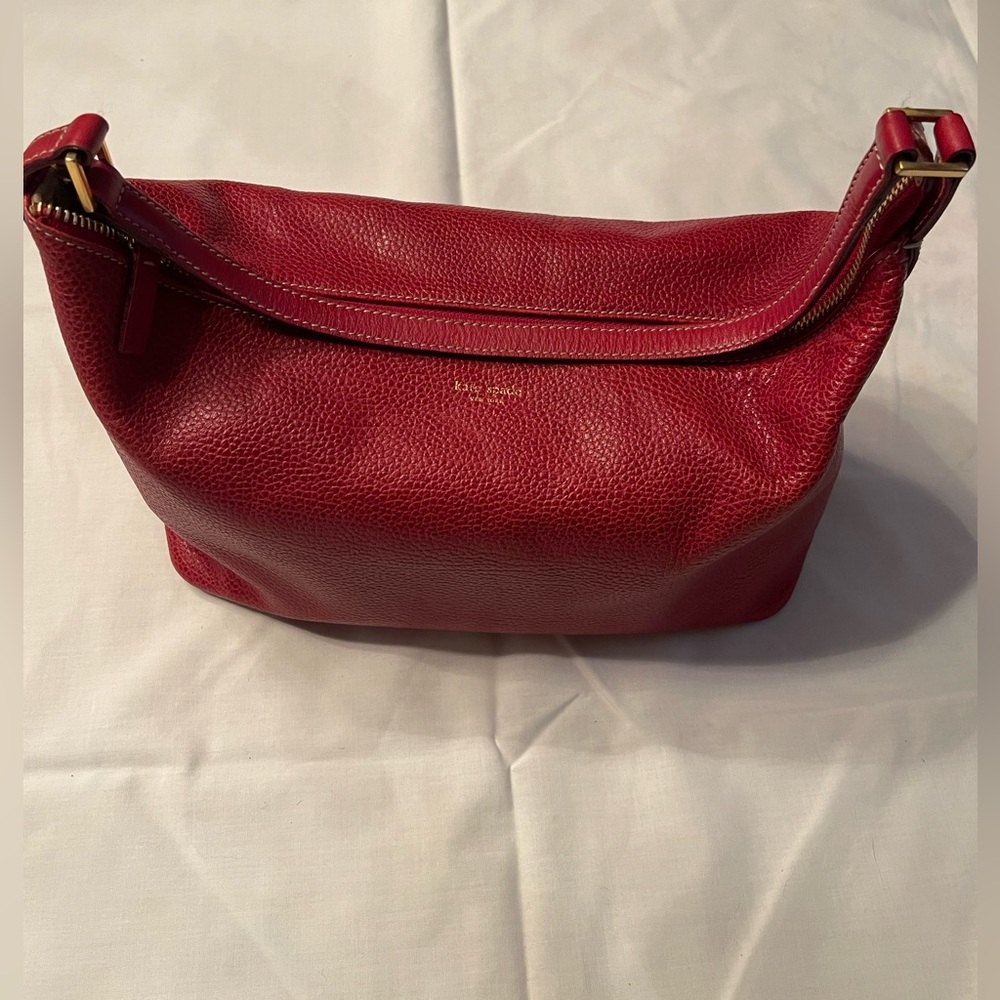 Kate Spade red leather shoulder bag